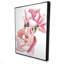 Deux roses roses à l'aquarelle - Art floral sur toile pour la décoration intérieure