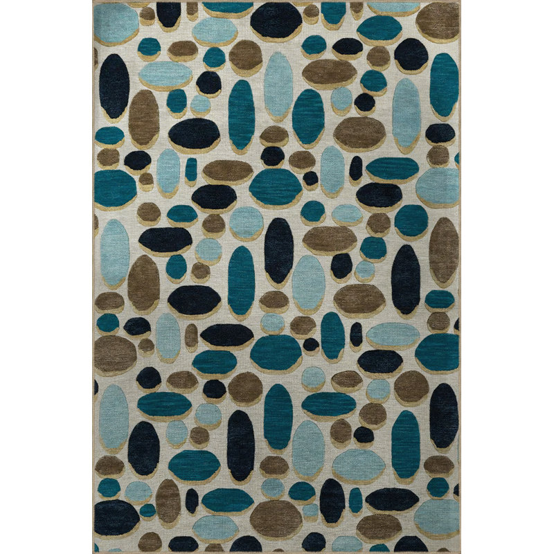 Geometric Indoor / Outdoor Rug, Rectangle 4'8" x 6'7"