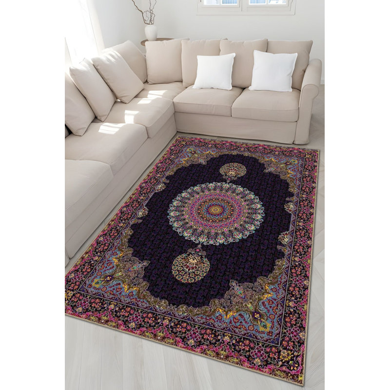 Tapis décoratif mauve, Sous-tapis carré 3 pi 3 po inclus