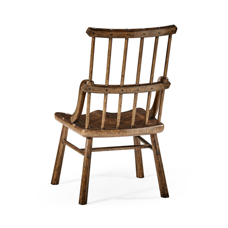 Sherwood Oak Solid Wood Dining Chair, Tudor Oak Dark Brown
