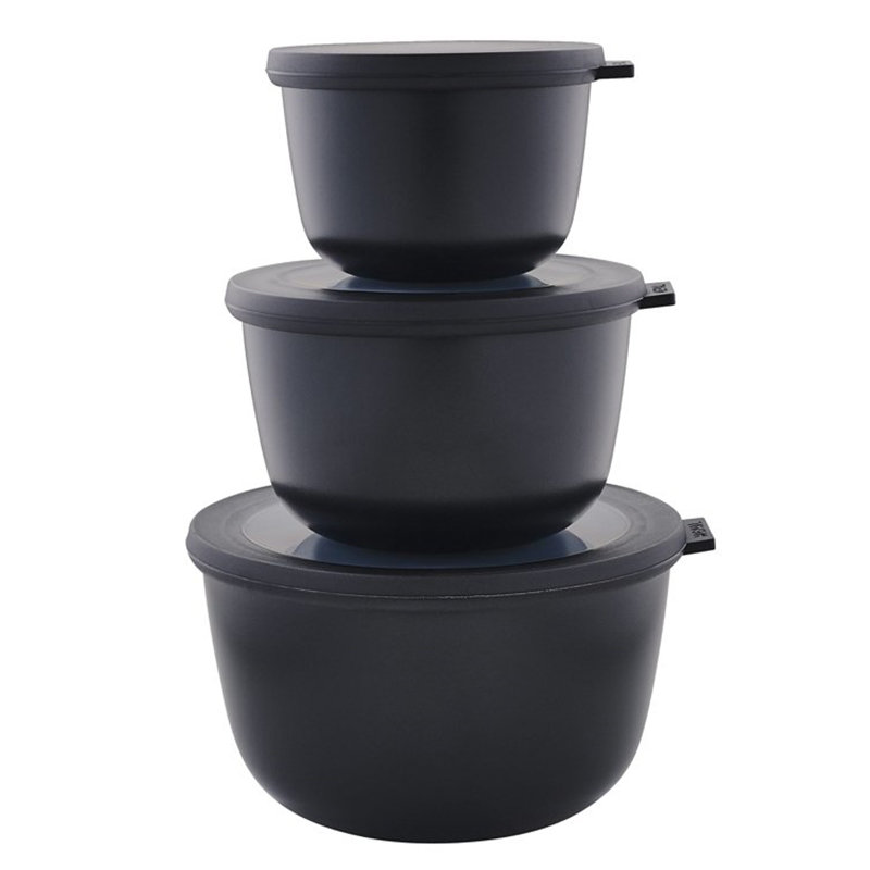 Mepal Cirqula Set of 3 Round Food Containers 500ml 1000ml 2000ml - Nordic, Green