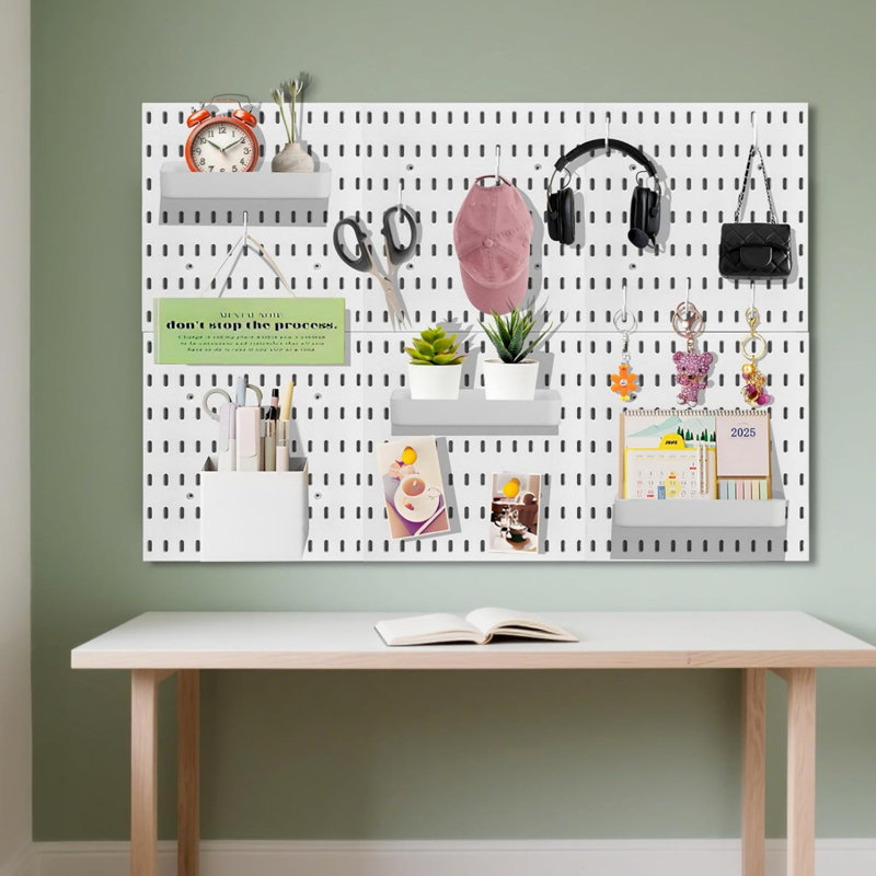 Plastic Wall Organizer with Wall Baskets