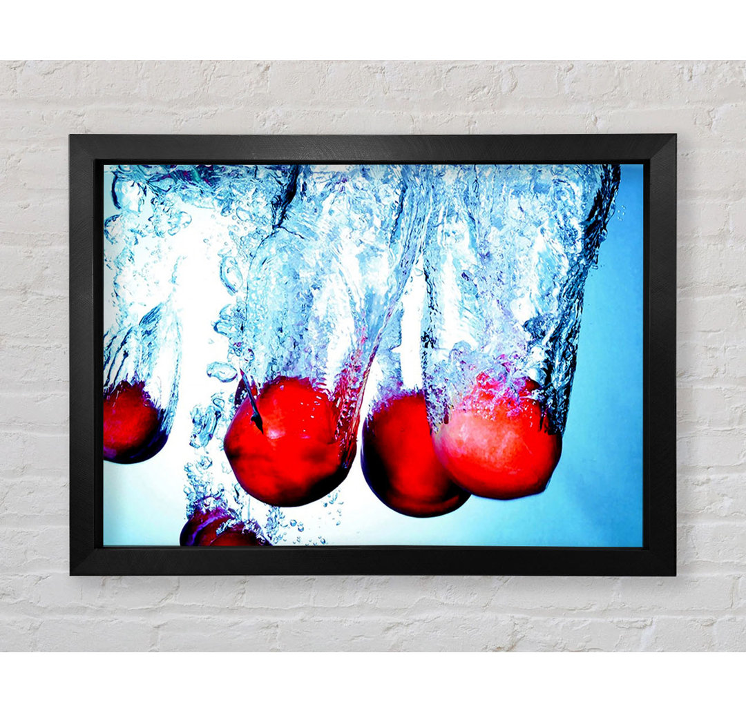 Red Fruit Splash - Einzelner Bilderrahmen Kunstdrucke