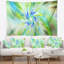 Tapisserie fleur d’une fleur de couleur vert en spirale florale-28494884