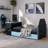 Full Size Wood Daybed With Twin Size Trundle,Desk And USB-916736284