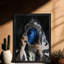 Art mural rétro noir et mystérieux, fantôme dans le miroir-449995163