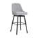 Orfield Modern Swivel Counter or Bar Height Upholstered Armless Bar Stool with Footrest in Wood
