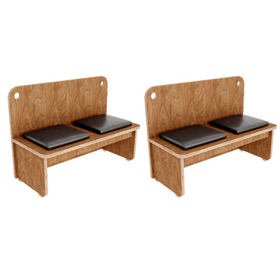 Banc rembourré en similicuir pour restaurant