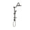 Système de douche à pluie 8 po avec barre coulissante et porte-savon intégré Kauai III 1,8 gal / min