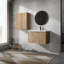 Meuble-lavabo mural avec rangement spacieux et attrait élégant