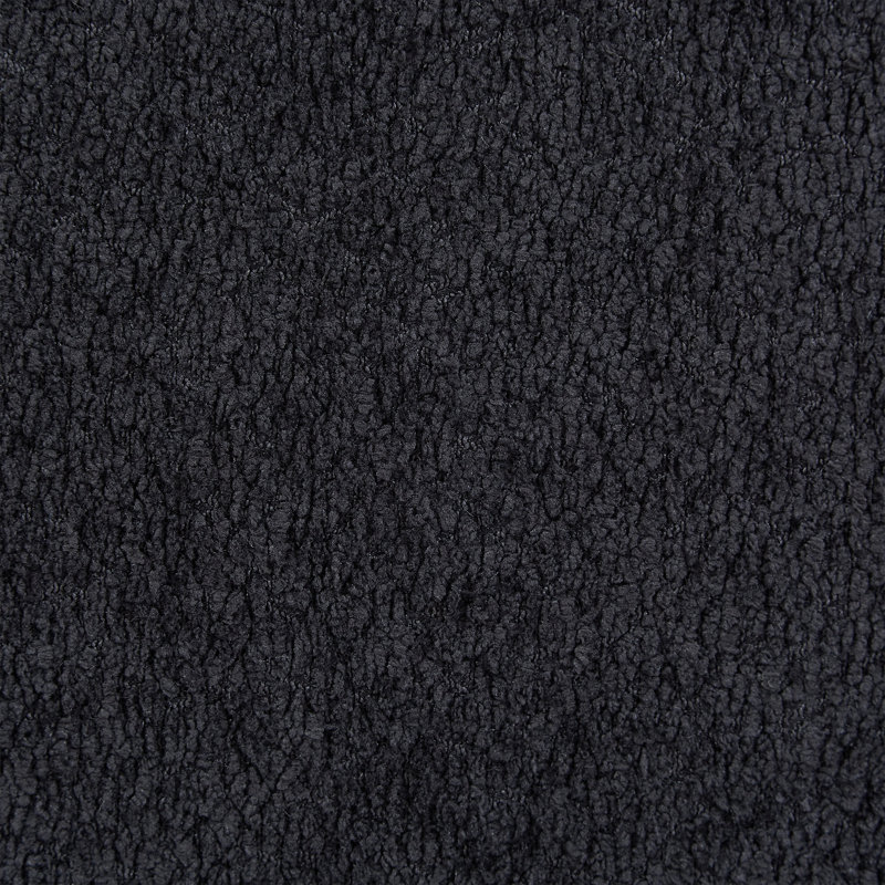 Arcora Boneless 3-Seater Modern Organic Compression Sofa with Rubber Wood Base, Black Polyester