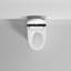 Toilette moderne blanche intelligente - Siège à ouverture / fermeture automatique, capteur de pied, réglage de la température du siège avancé avec couvercle de bidet, système de chasse d'eau puissant,