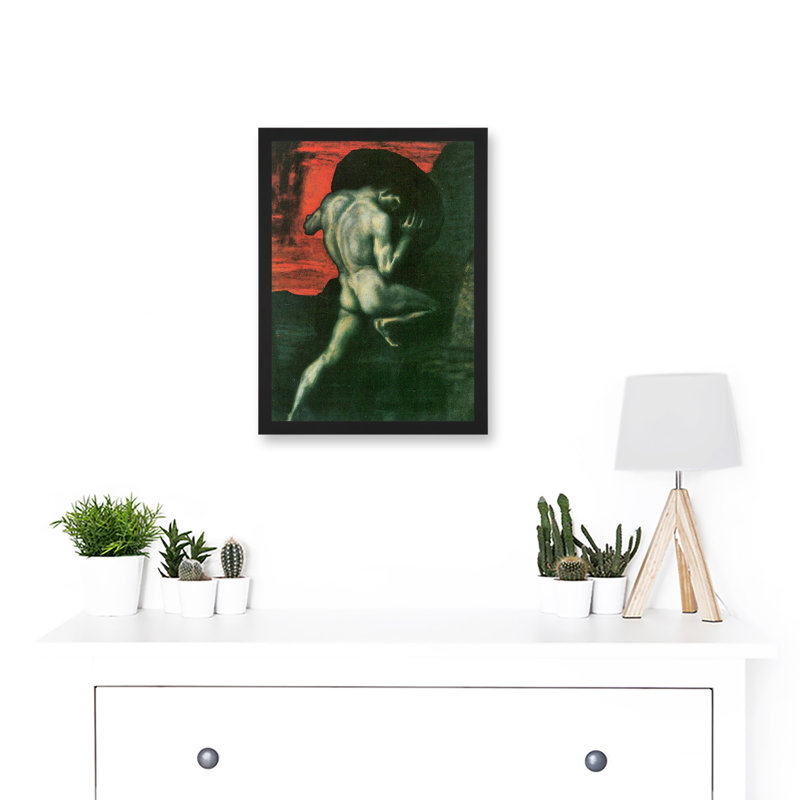 Sisyphus Old Master A4 by Franz von Stuck - Single Picture Frame Painting
