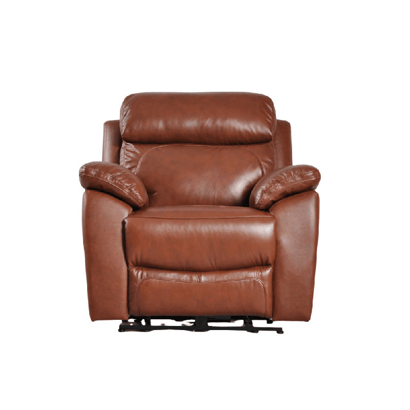 Cesiro Genuine Leather Electric Power Recliner Armchair, Tan
