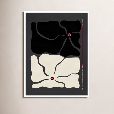 Two by Two Flower Grey Print