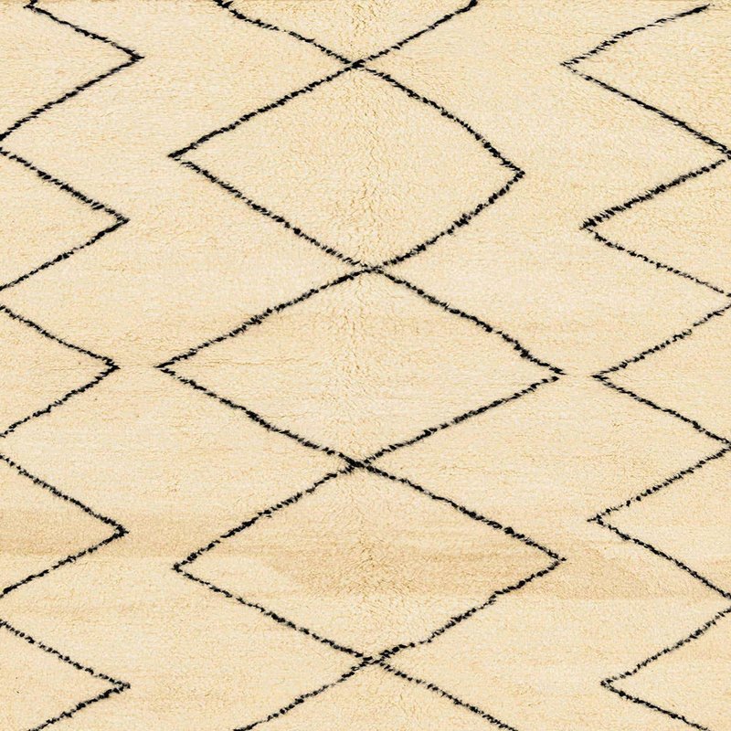 Tapis abstrait moderne 2933, Carré 5 pi