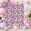 6 panneaux muraux de fleurs 24 po x 16 po fleurs artificielles roses