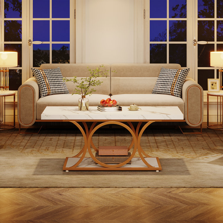 Dorier Open Coffee Table with Storage