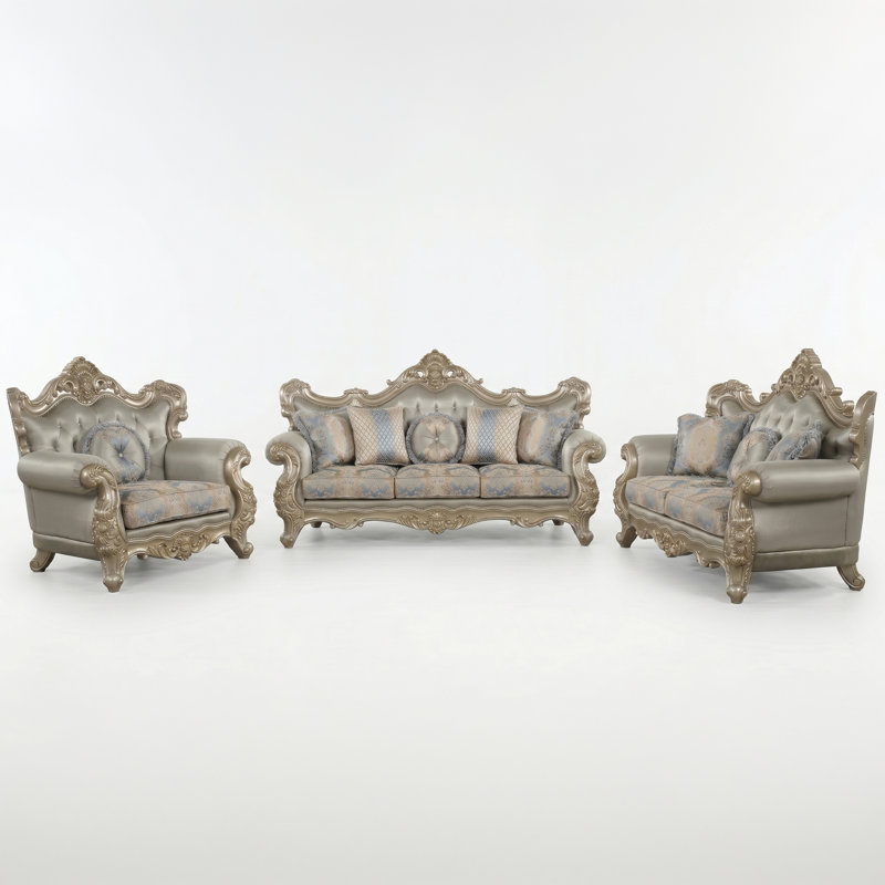 Ensemble de salon 3 pièces Isabella, 3 Pieces: Loveseat, Sofa, Chair