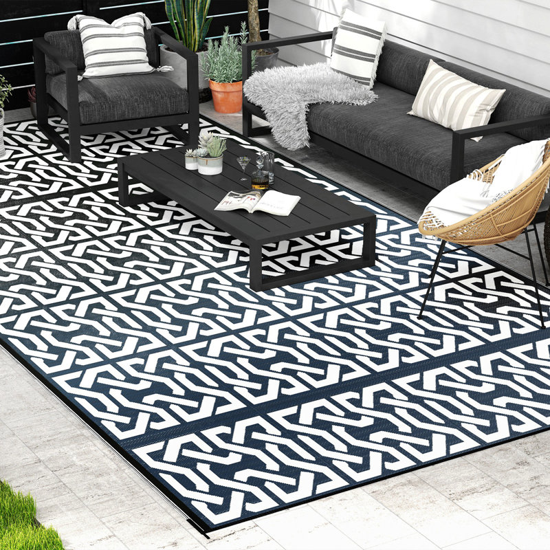 Area Rug, Reversible Outdoor Rug, Waterproof Plastic Straw Floor Mat, Portable RV Camping Carpet, Large Floor Mat For Backyard, Deck, Picnic, Beach, Border