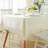 Jacquard Rectangle Tablecloth with Wide lace Edge