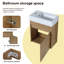  Ensemble de meuble-lavabo mural simple 18 po avec plateau en résine Vico