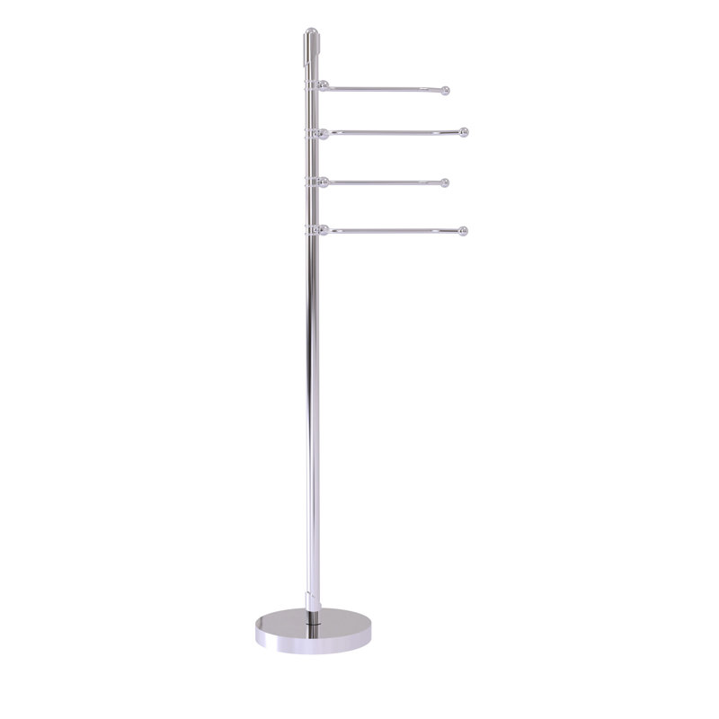 Porte-serviettes sur pied 4 accoudoirs Soho, Chrome poli