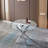 Contemporary Round Clear Tempered Glass Dining Table With Silver Stainless Steel Legs-866287102