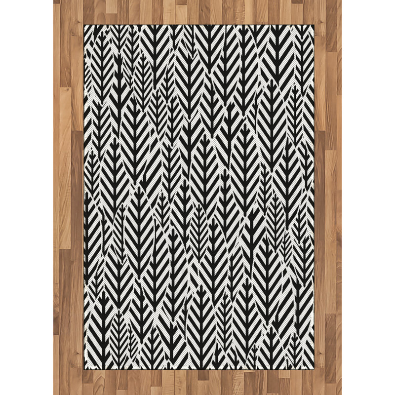 Grunge High Density Long Fiber Poly Threads Decorative Area Rug Carpet, Rectangle 4' x 5'8"