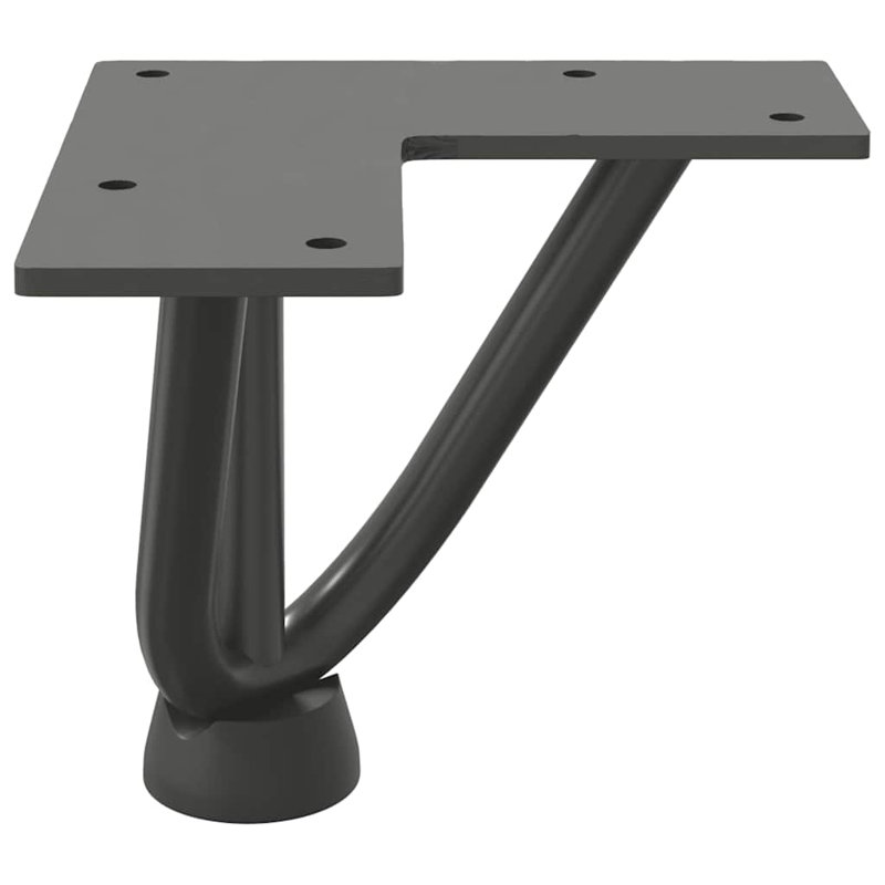 Aurbree Table Leg, 10cm H x 12cm W x 12cm D, Anthracite