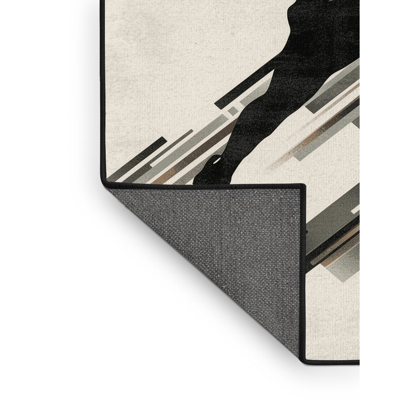 Tapis moelleux et moelleux de style moderne et contemporain de style Handball Ephialtes beige, 2x3