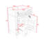 Meuble-lavabo compact 24 po avec lavabo en céramique, 3 tiroirs, organisateur de porte et tablette réglable-130182715