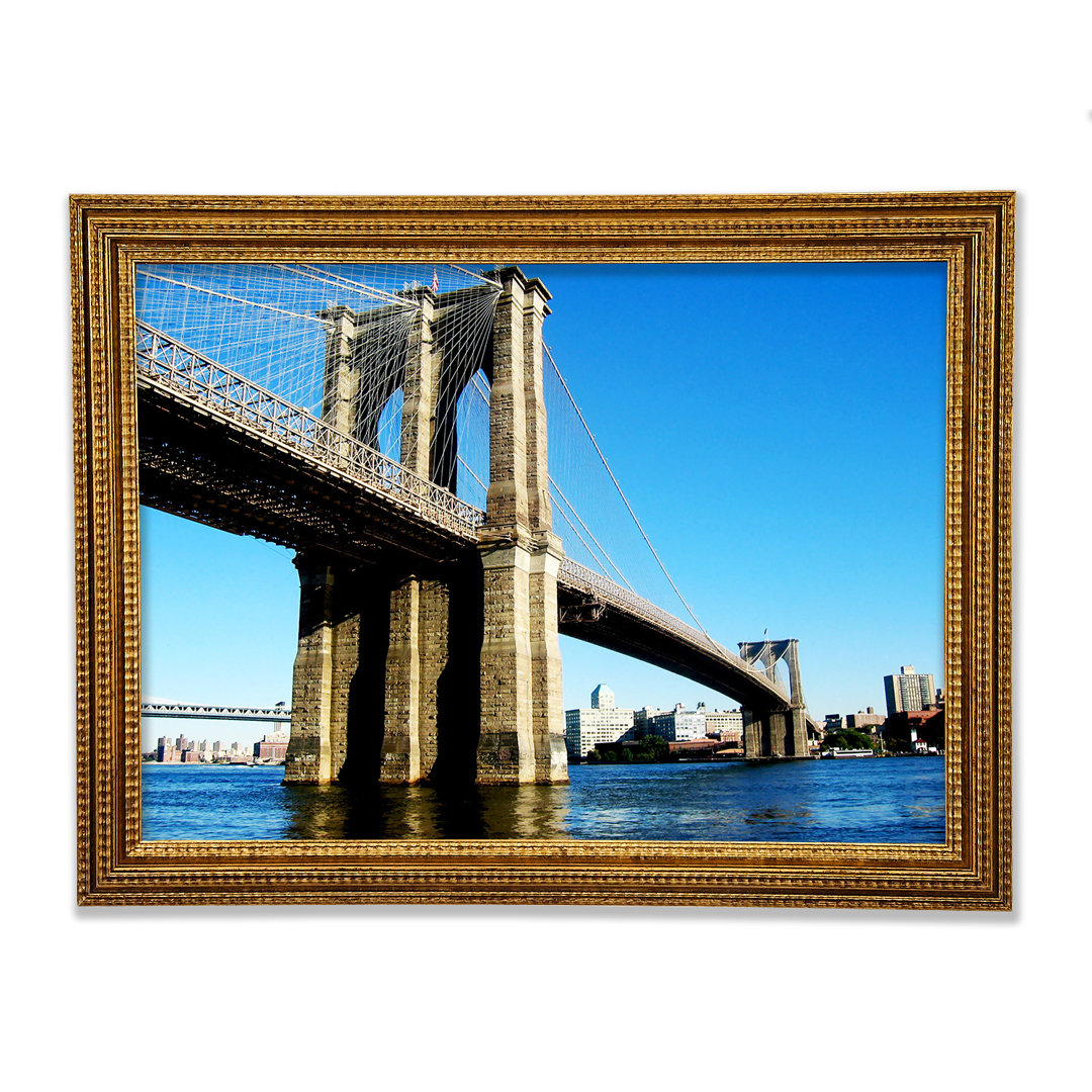 New York City Brooklyn Bridge By Day - Einzelne Bilderrahmen Kunstdrucke