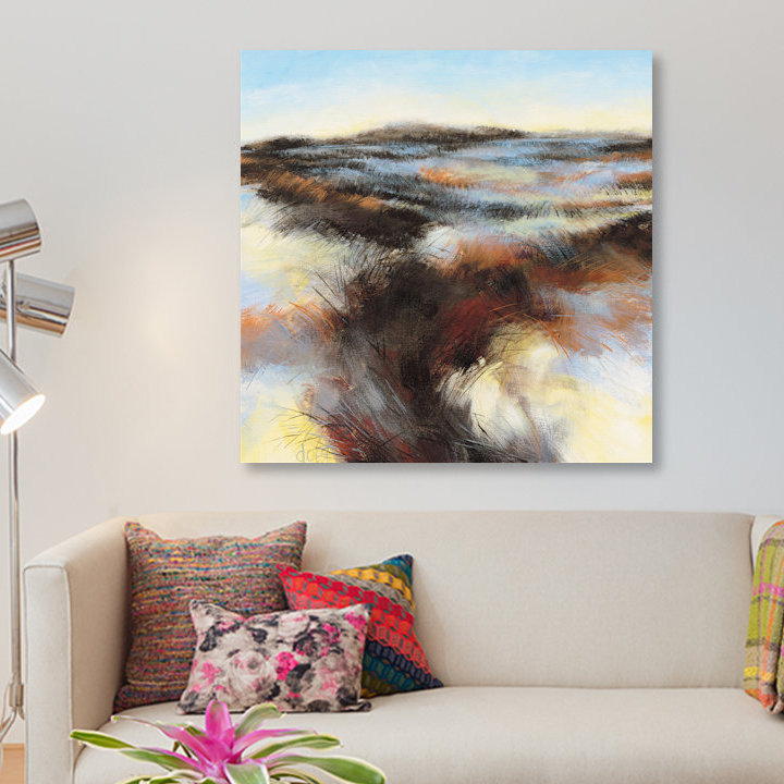 « dunes ii », impression sur toile, H 18 po x l 18 po x P 1,5 po, Pas de tapis, Toile tendue