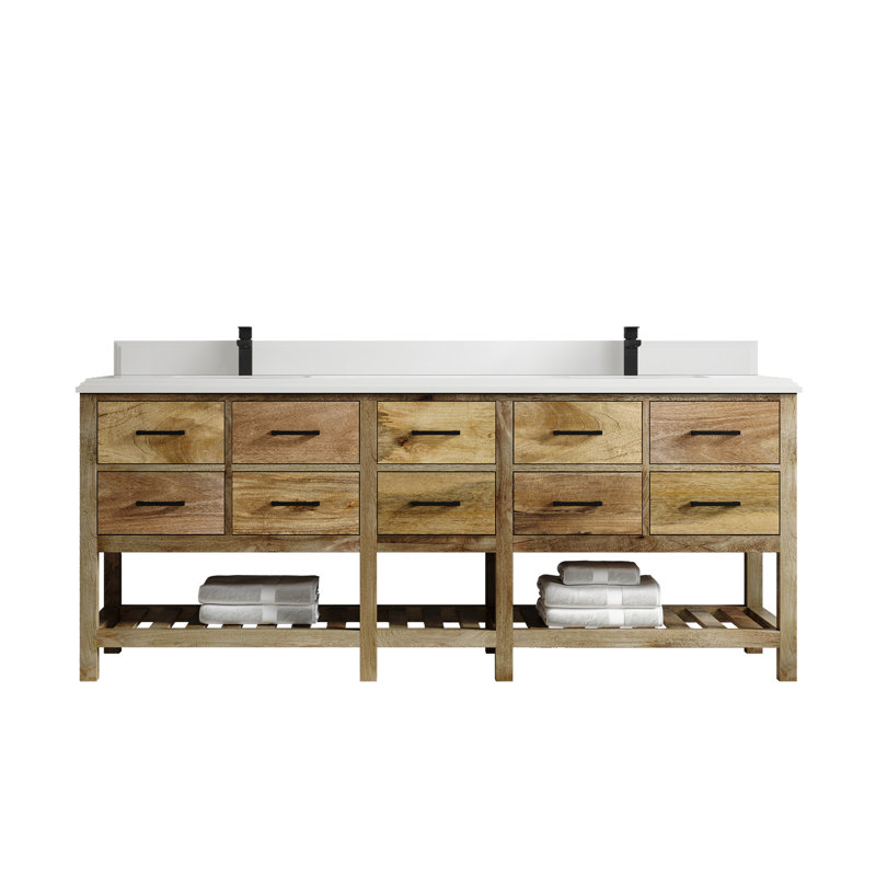 84 po X P 22 po Meuble-lavabo double D D Mango, Blanc