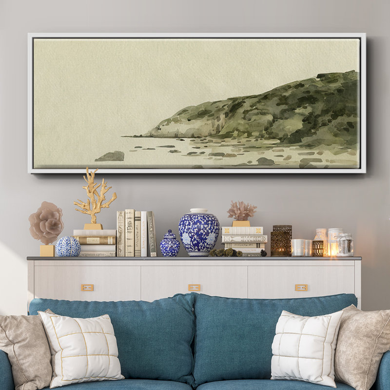 «Distant Shore II», toile encadrée, H 20 po x l 50 po