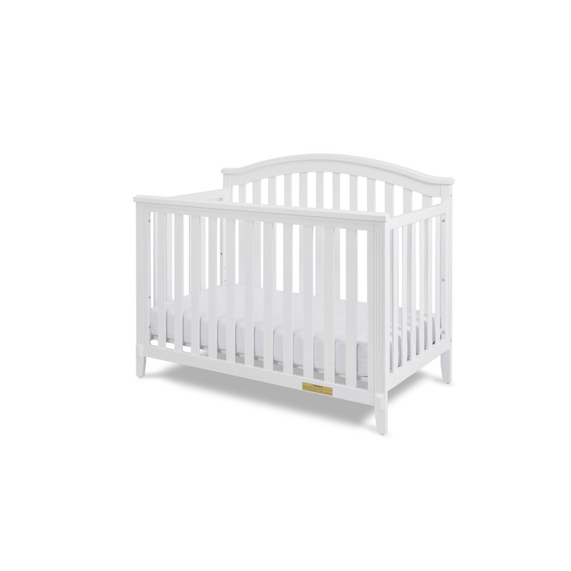 White Pine 4-in-1 Convertible Crib with Guardrail