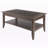 Callion Contemporary Gray Finish Coffee Table With Lower Shelf, 17.95" H X 39.75" W X 22.25" D