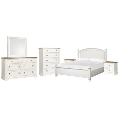 Très grande commode à 2 tiroirs avec miroir de paysage et commode