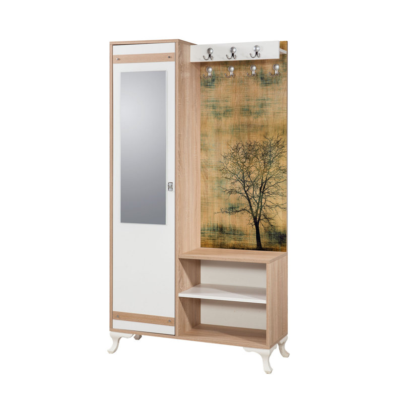 Hall Tree 49.2'' Wide with Shoe Storage