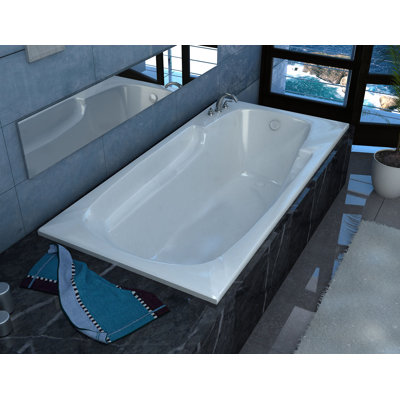 Anguilla 58.5'' x 35.5'' Soaking Acrylic Bathtub