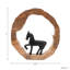 Amanie Figurine décorative sur sculpture ronde en bois pour la décoration intérieure