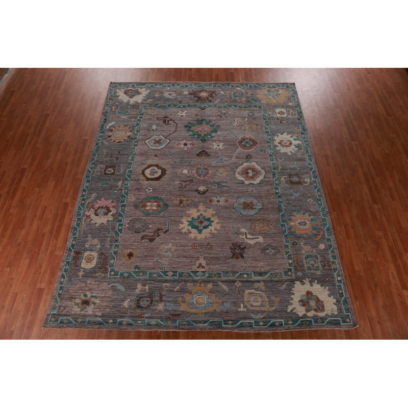 Vegetable Dye Oushak Turkish Area Rug 9x12