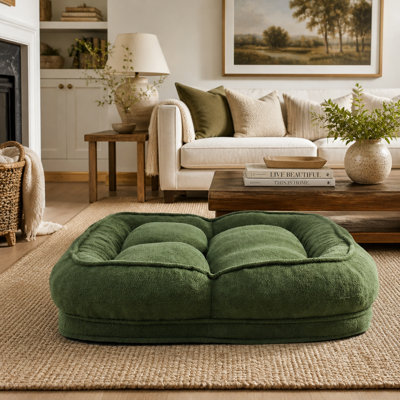 Canapé de sol convertible moderne en peluche et lit pour animaux de compagnie – Fauteuil inclinable réglable avec capacité de charge élevée