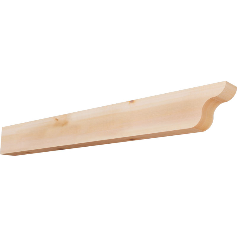 Queue de chevron lisse Carmel, Cèdre rouge de l'Ouest, H 6 po x l 3 1/2 po x L 48 po