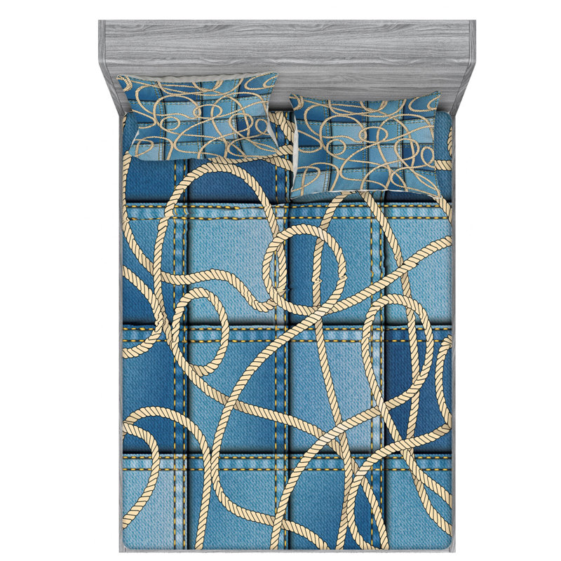 Microfiber Sheet Set, Queen Sheet Set with Fitted Sheet