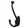 3 - Hook Wall Mounted in Matte Black
