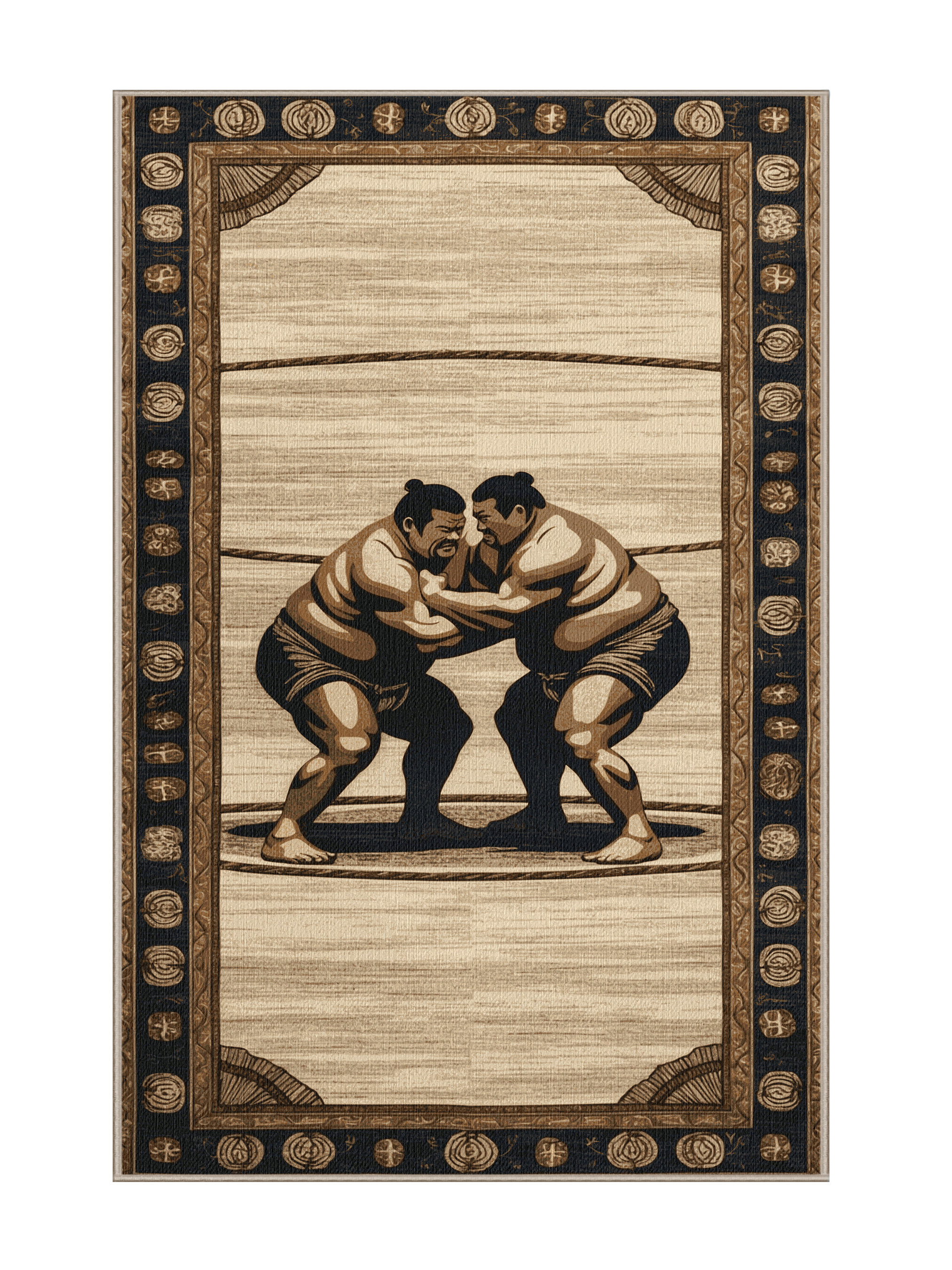 Foundry Select Washable Sumo Wrestling Sports Area Rug | Wayfair