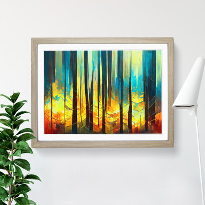 Captivating Abstract Forest Vol.5 - Framed Print