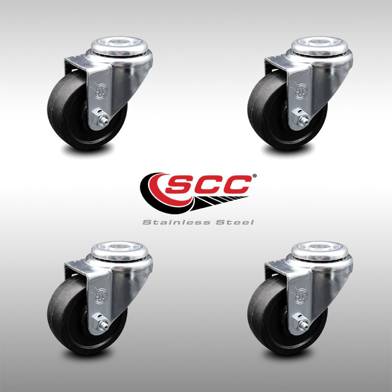 Soft Rubber Caster, 3.5" diameter